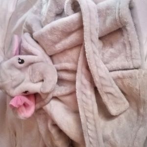 Hudson Bay 0-9 Months Baby Hooded Elephant Fleece Bath Robe